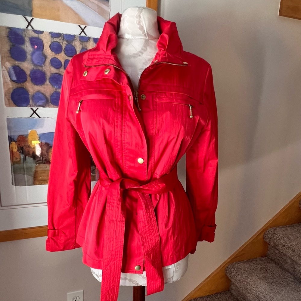 Chico’s Jacket - Lightweight Belted Windbreaker Trench